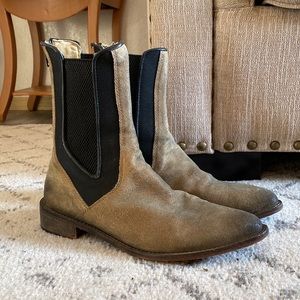 Free People Blackburn Chelsea Zip Suede Leather Boot